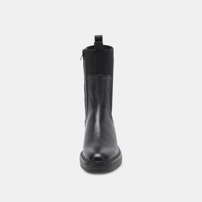 Dolce Vita Elyse H2O Wide Boots Black Leather Women Boots and Booties
