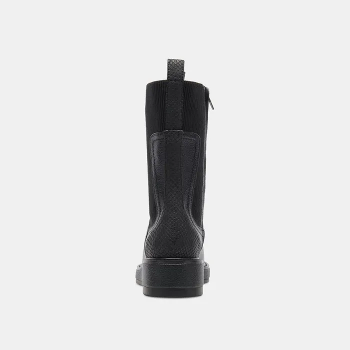 Dolce Vita Elyse H2O Wide Boots Black Leather Women Boots and Booties