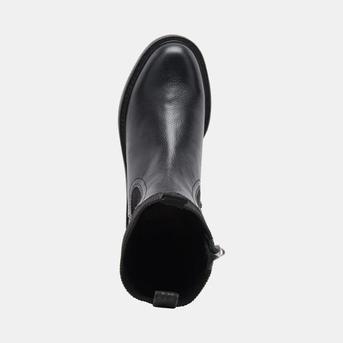 Dolce Vita Elyse H2O Wide Boots Black Leather Women Boots and Booties