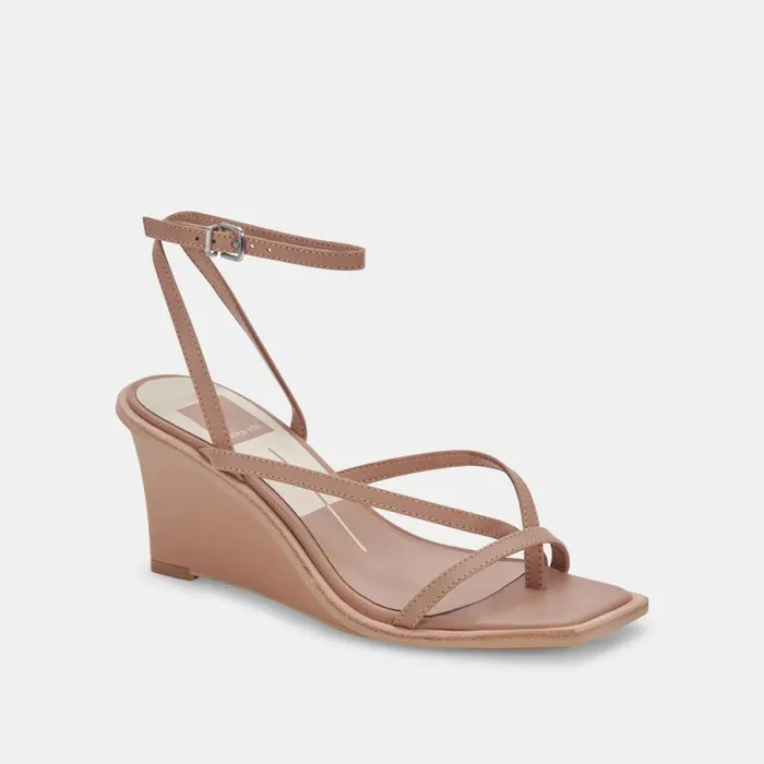 Dolce Vita Gemini Wedges Cafe Leather Women Heels