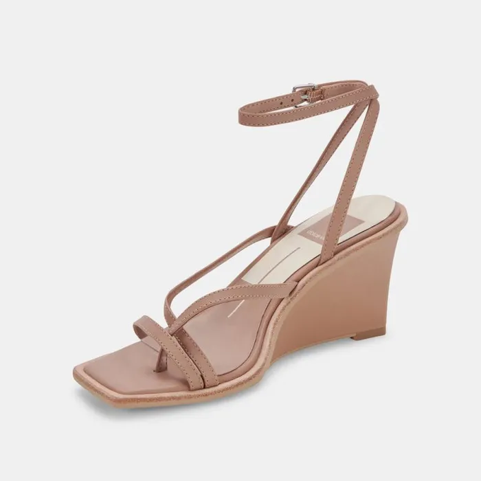 Dolce Vita Gemini Wedges Cafe Leather Women Heels