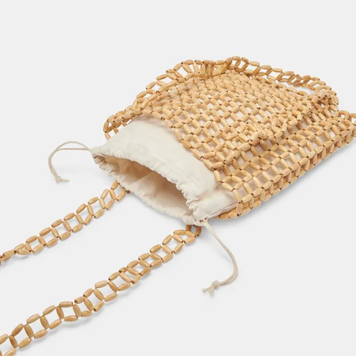 Dolce Vita Hannah Shoulder Bag Natural Wood Women Handbags