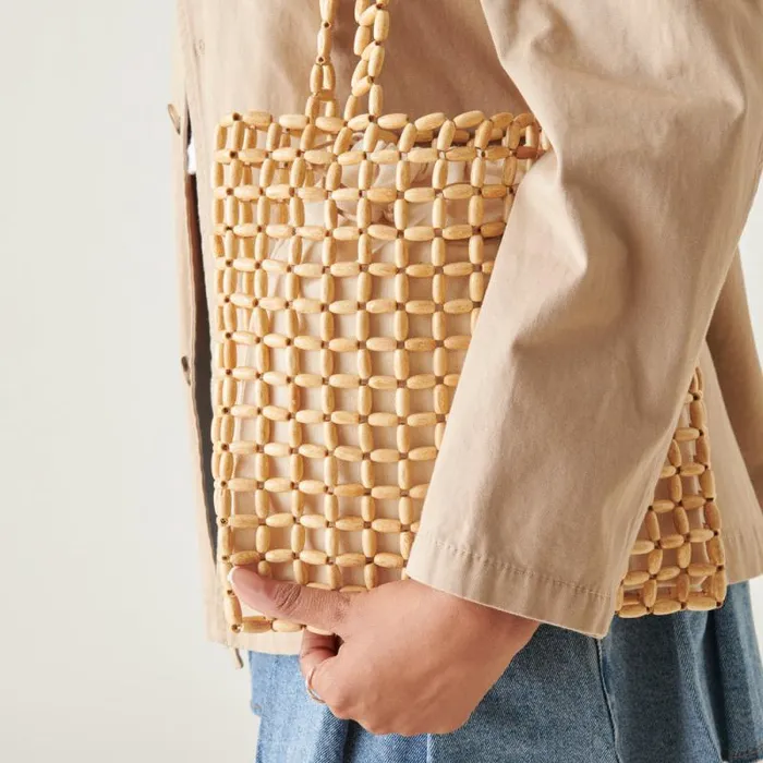 Dolce Vita Hannah Shoulder Bag Natural Wood Women Handbags