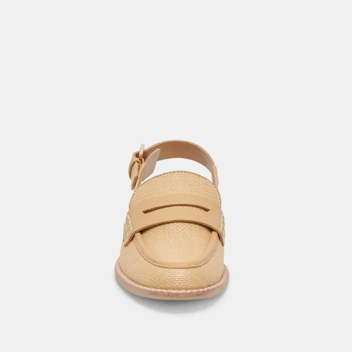 Dolce Vita Hardi Loafers Lt Natural Raffia Women Flats and Loafers