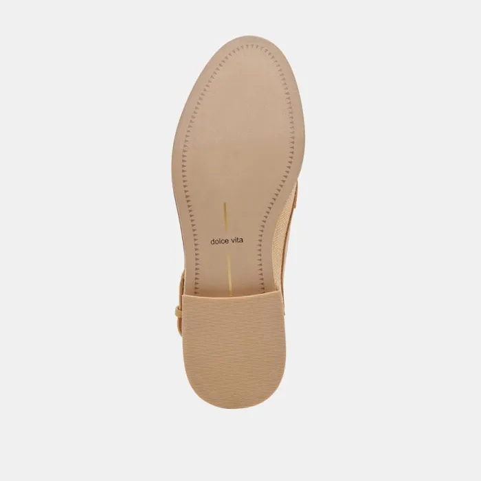 Dolce Vita Hardi Loafers Lt Natural Raffia Women Flats and Loafers
