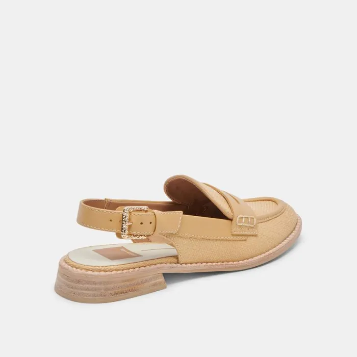 Dolce Vita Hardi Loafers Lt Natural Raffia Women Flats and Loafers