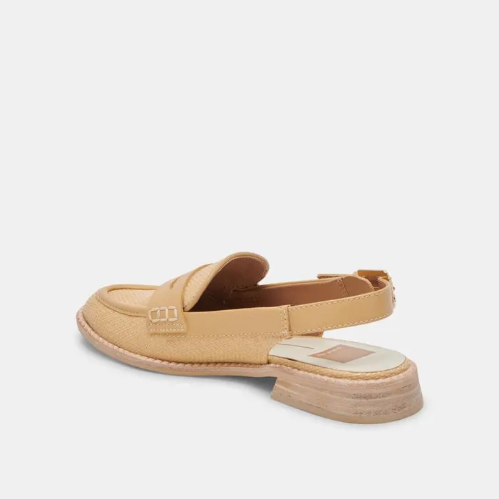 Dolce Vita Hardi Loafers Lt Natural Raffia Women Flats and Loafers