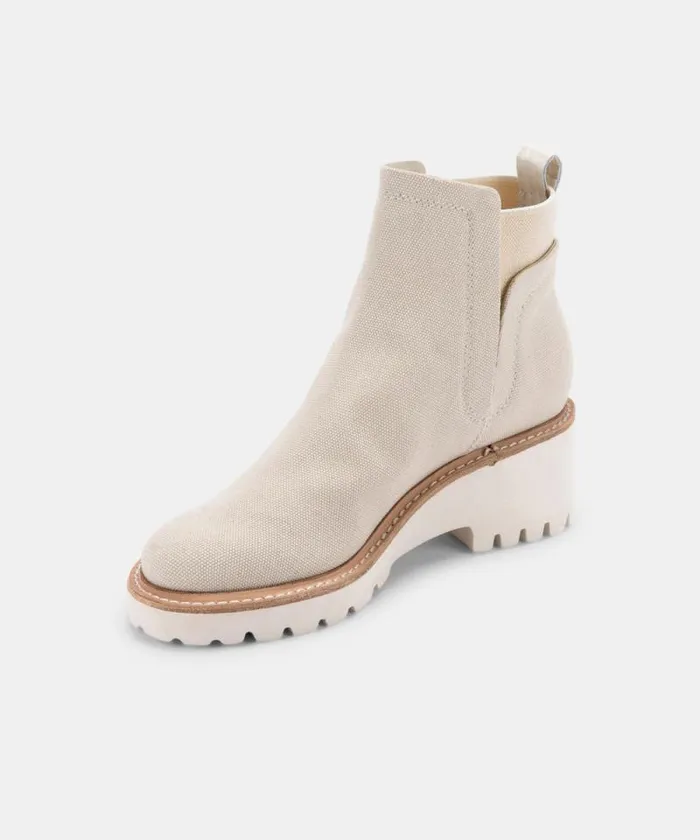 Dolce Vita Huey Booties Sandstone Canvas Women Boots and Booties