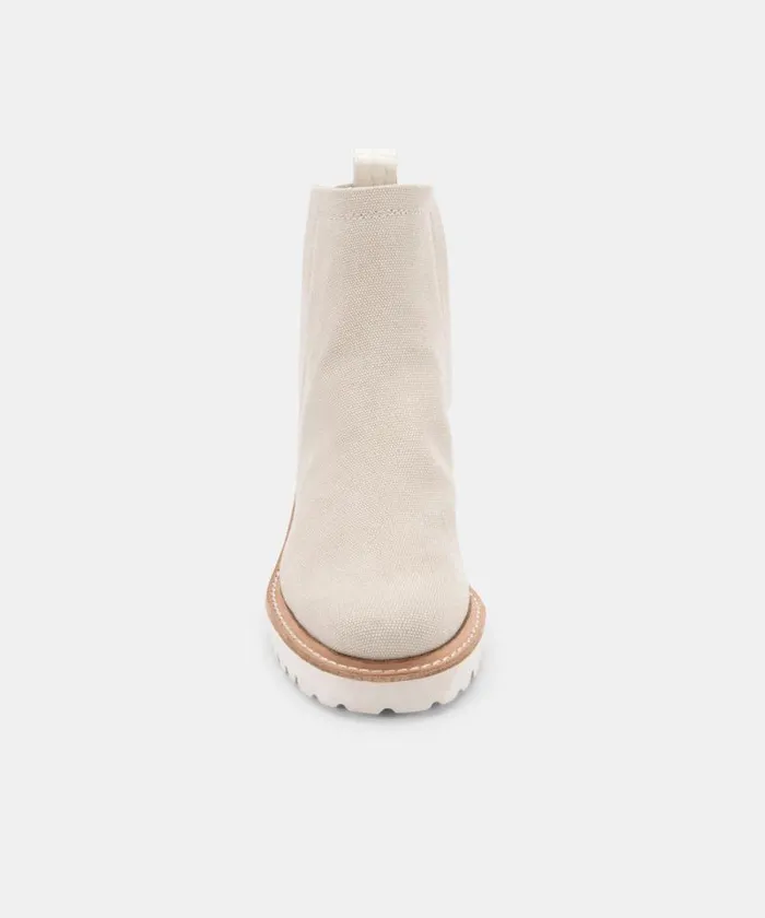 Dolce Vita Huey Booties Sandstone Canvas Women Boots and Booties