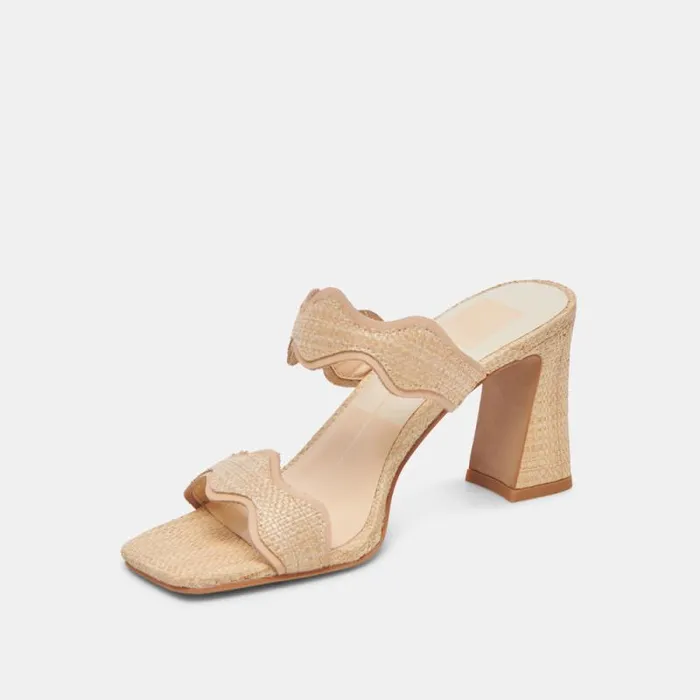 Dolce Vita Ilva Heels Lt Natural Raffia Women Heels