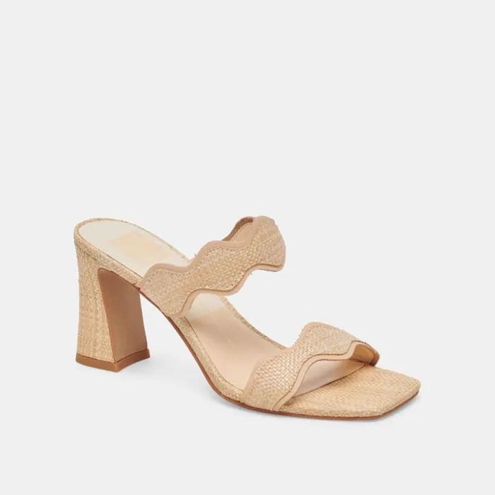 Dolce Vita Ilva Heels Lt Natural Raffia Women Heels