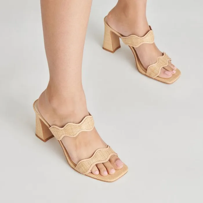 Dolce Vita Ilva Heels Lt Natural Raffia Women Heels