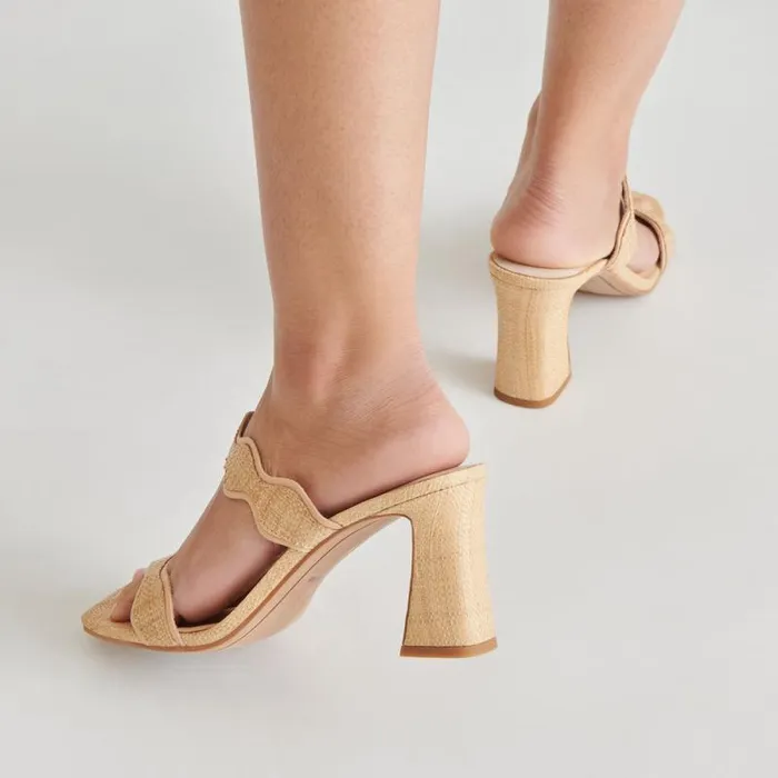 Dolce Vita Ilva Heels Lt Natural Raffia Women Heels