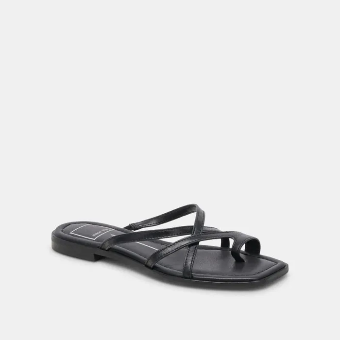 Dolce Vita Indigo Sandals Black Leather Women Sandals
