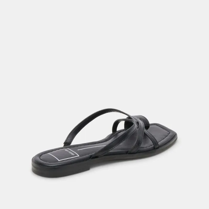Dolce Vita Indigo Sandals Black Leather Women Sandals