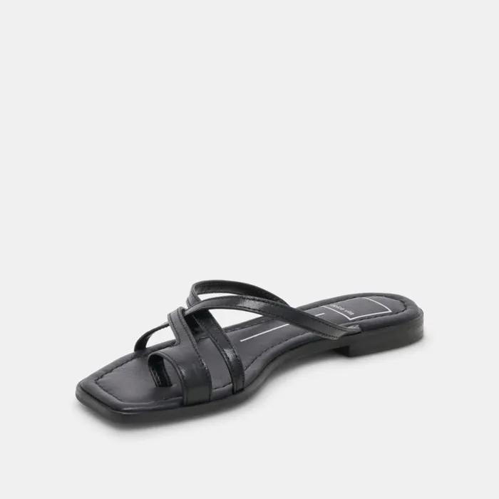 Dolce Vita Indigo Sandals Black Leather Women Sandals