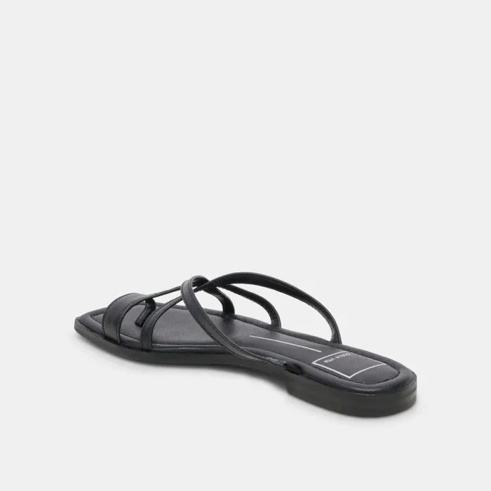 Dolce Vita Indigo Sandals Black Leather Women Sandals