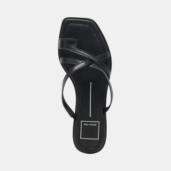 Dolce Vita Indigo Sandals Black Leather Women Sandals