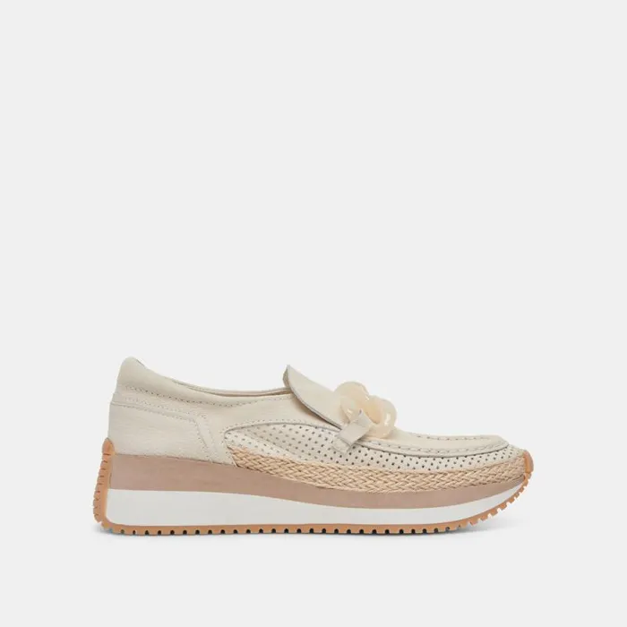 Dolce Vita Jadah Sneakers Ivory Nubuck Women Sneakers