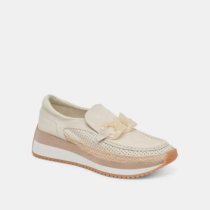 Dolce Vita Jadah Sneakers Ivory Nubuck Women Sneakers