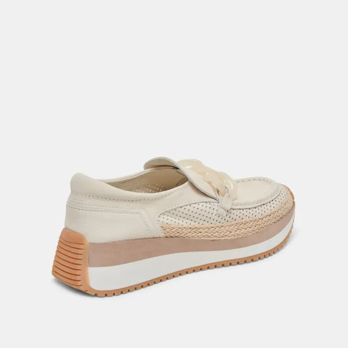 Dolce Vita Jadah Sneakers Ivory Nubuck Women Sneakers