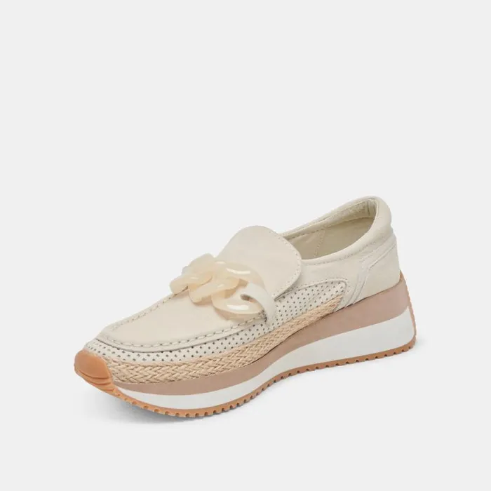 Dolce Vita Jadah Sneakers Ivory Nubuck Women Sneakers