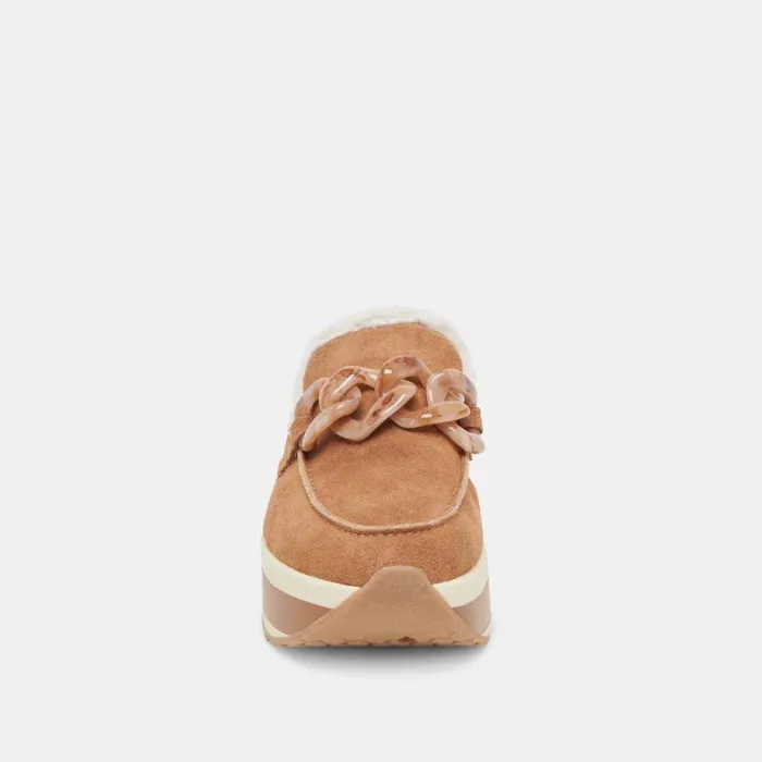 Dolce Vita Jamey Plush Sneakers Pecan Suede Women Flats and Loafers
