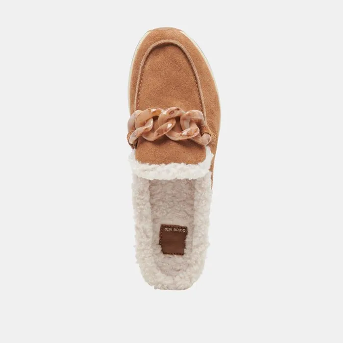 Dolce Vita Jamey Plush Sneakers Pecan Suede Women Flats and Loafers