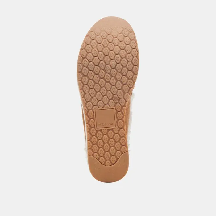 Dolce Vita Jamey Plush Sneakers Pecan Suede Women Flats and Loafers