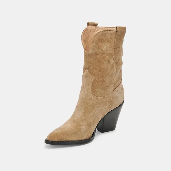 Dolce Vita Jetro Boots Khaki Suede Women Boots and Booties