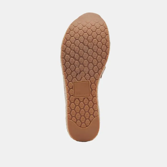 Dolce Vita Jhenee Espadrille Sneakers Taupe Perforated Suede Women Flats and Loafers