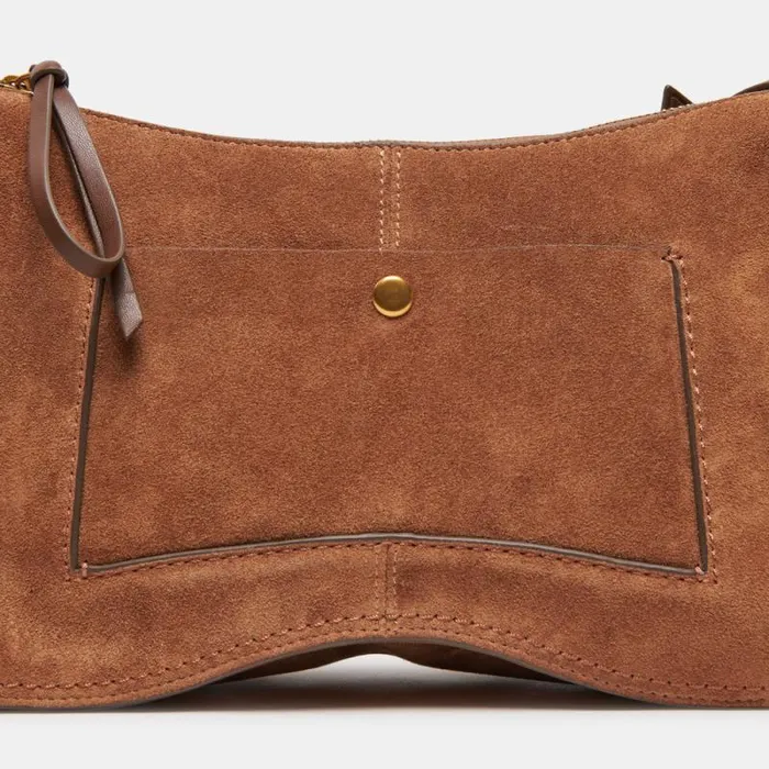 Dolce Vita Josie Shoulder Bag Pecan Suede Women Handbags