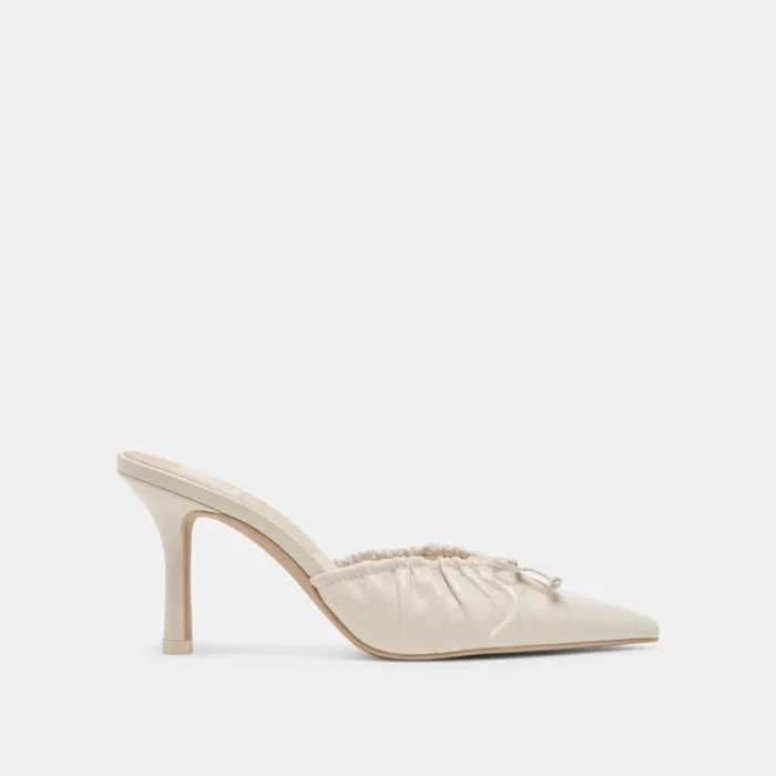 Dolce Vita Kairi Heels Ivory Crinkle Patent Women Heels
