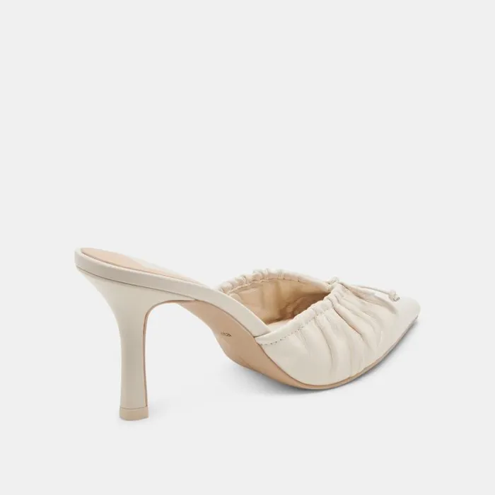 Dolce Vita Kairi Heels Ivory Crinkle Patent Women Heels