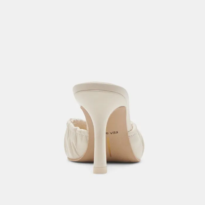 Dolce Vita Kairi Heels Ivory Crinkle Patent Women Heels