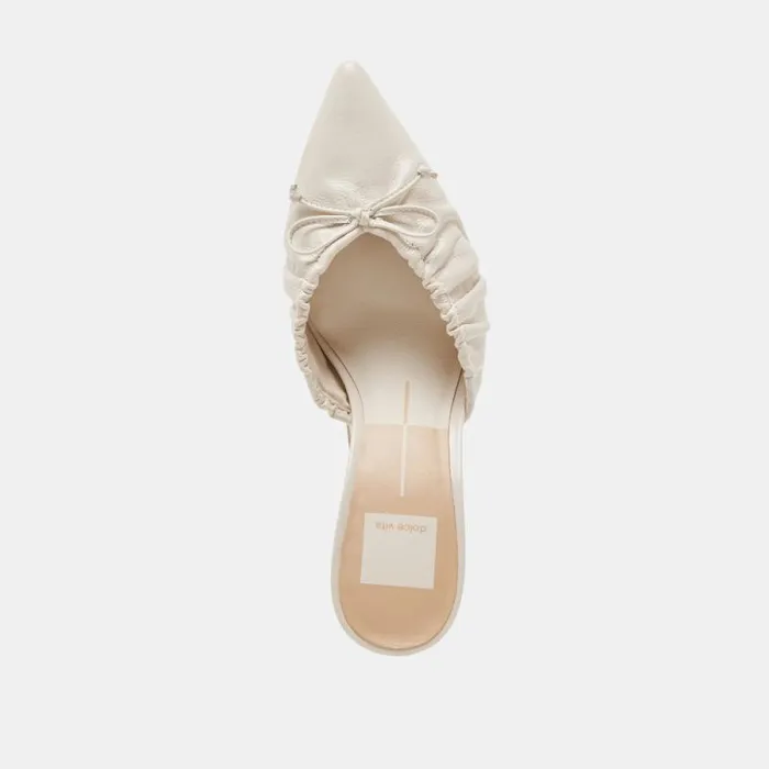 Dolce Vita Kairi Heels Ivory Crinkle Patent Women Heels
