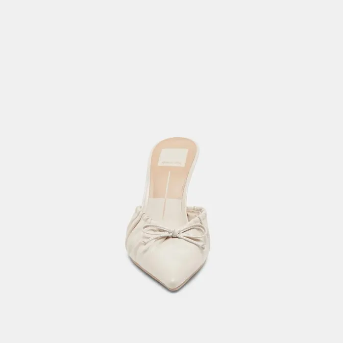 Dolce Vita Kairi Heels Ivory Crinkle Patent Women Heels