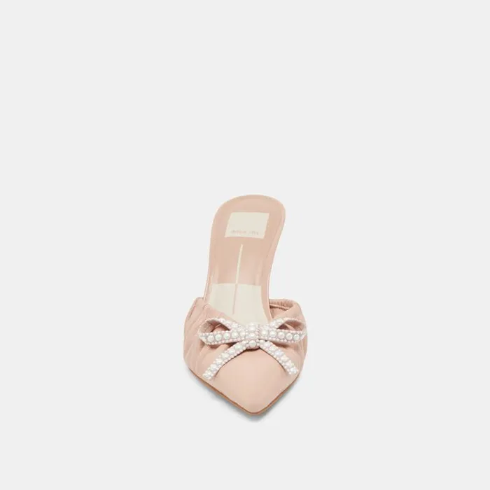 Dolce Vita Kairi Pearl Heels Blush Crinkle Patent Women Heels
