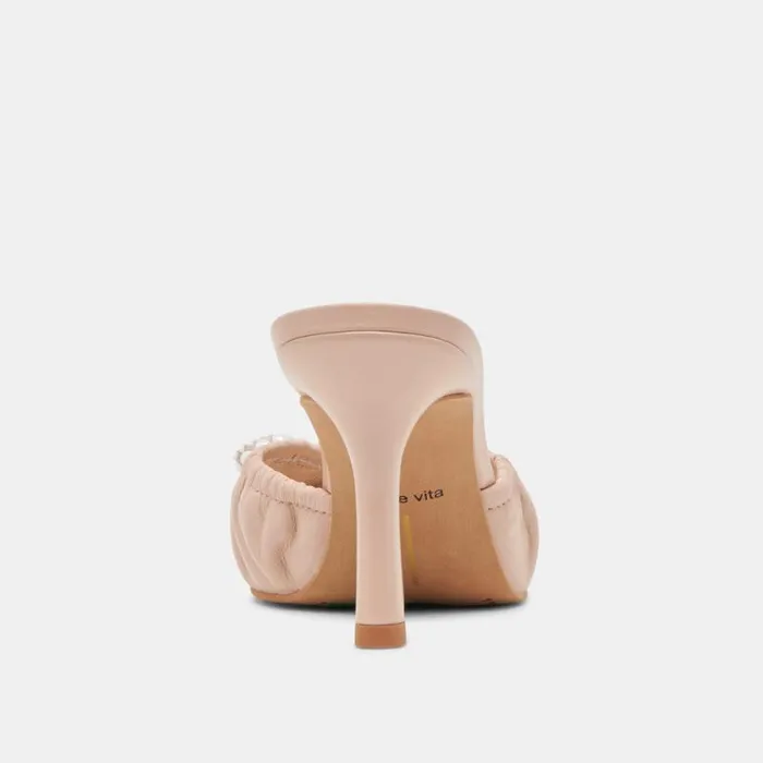 Dolce Vita Kairi Pearl Heels Blush Crinkle Patent Women Heels