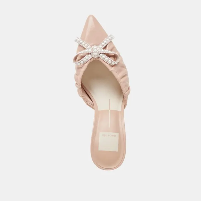 Dolce Vita Kairi Pearl Heels Blush Crinkle Patent Women Heels