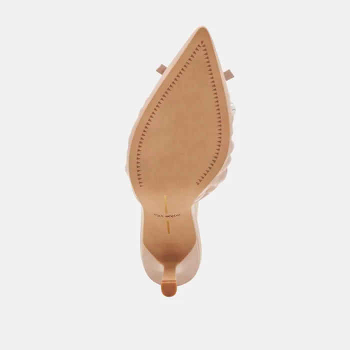 Dolce Vita Kairi Pearl Heels Blush Crinkle Patent Women Heels