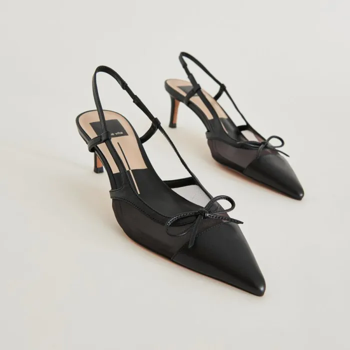 Dolce Vita Kandi Heels Onyx Mesh Women Heels