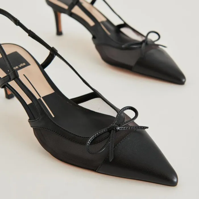 Dolce Vita Kandi Heels Onyx Mesh Women Heels