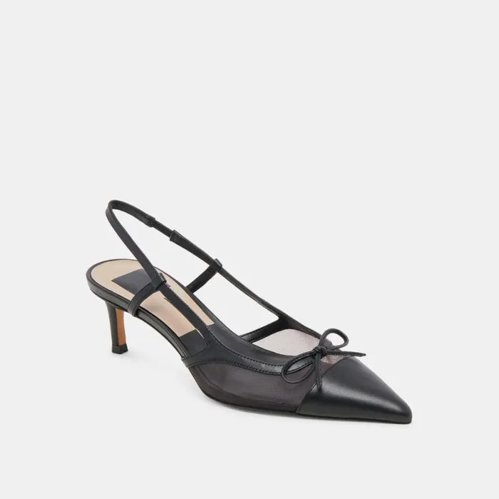 Dolce Vita Kandi Heels Onyx Mesh Women Heels