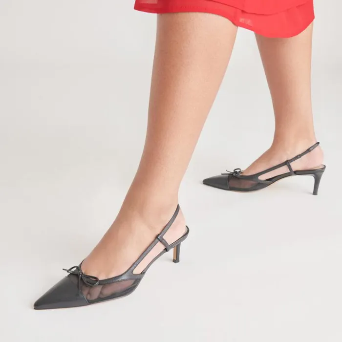 Dolce Vita Kandi Heels Onyx Mesh Women Heels