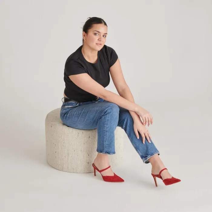 Dolce Vita Kanika Heels Crimson Suede Women Mules and Clogs