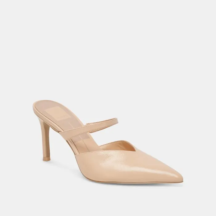 Dolce Vita Kanika Heels French Vanilla Crinkle Patent Women Heels
