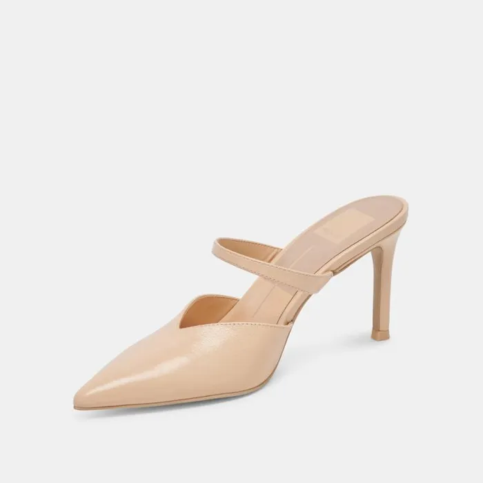 Dolce Vita Kanika Heels French Vanilla Crinkle Patent Women Heels