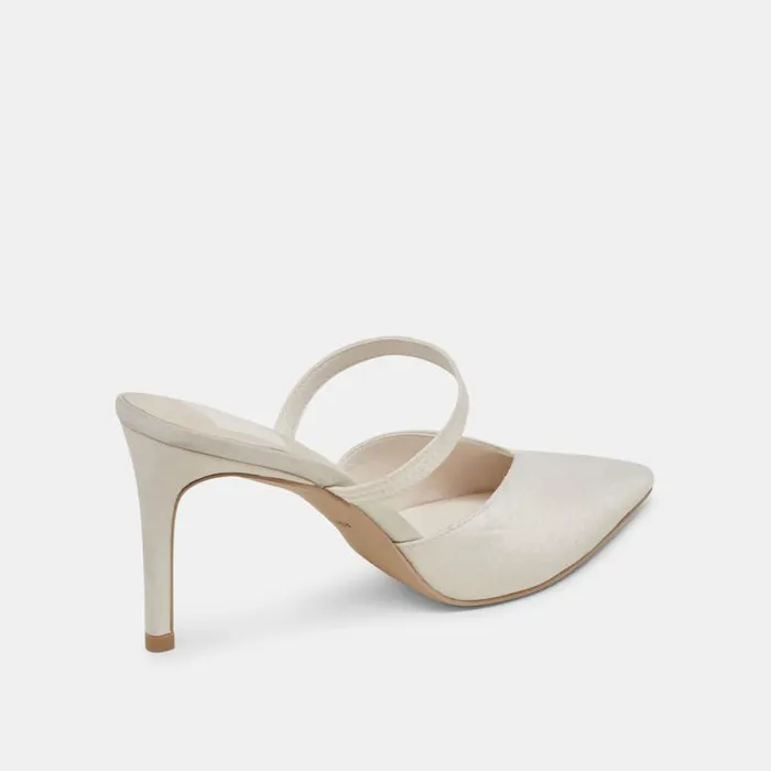 Dolce Vita Kanika Heels Ivory Satin Women Heels