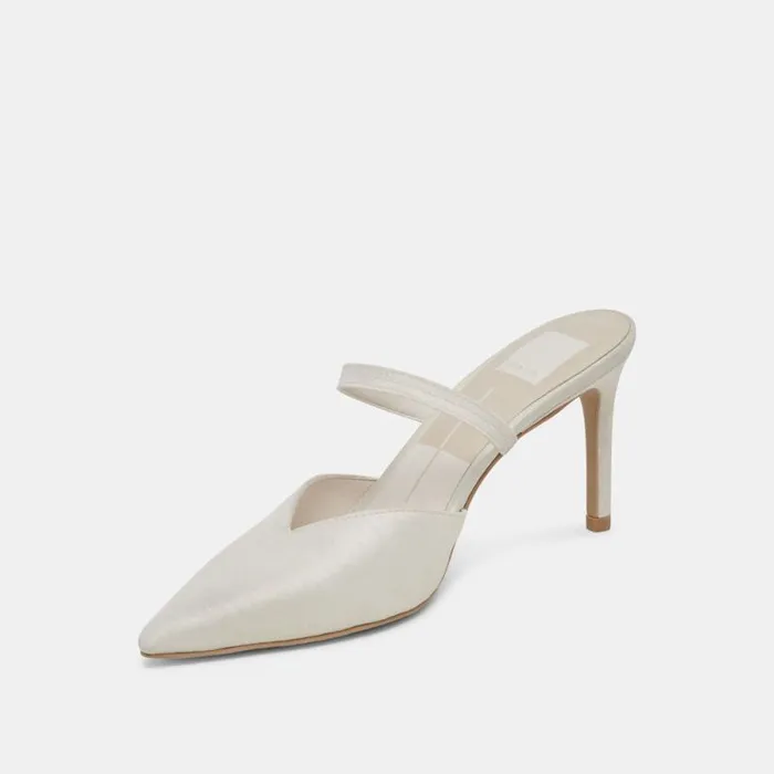 Dolce Vita Kanika Heels Ivory Satin Women Heels